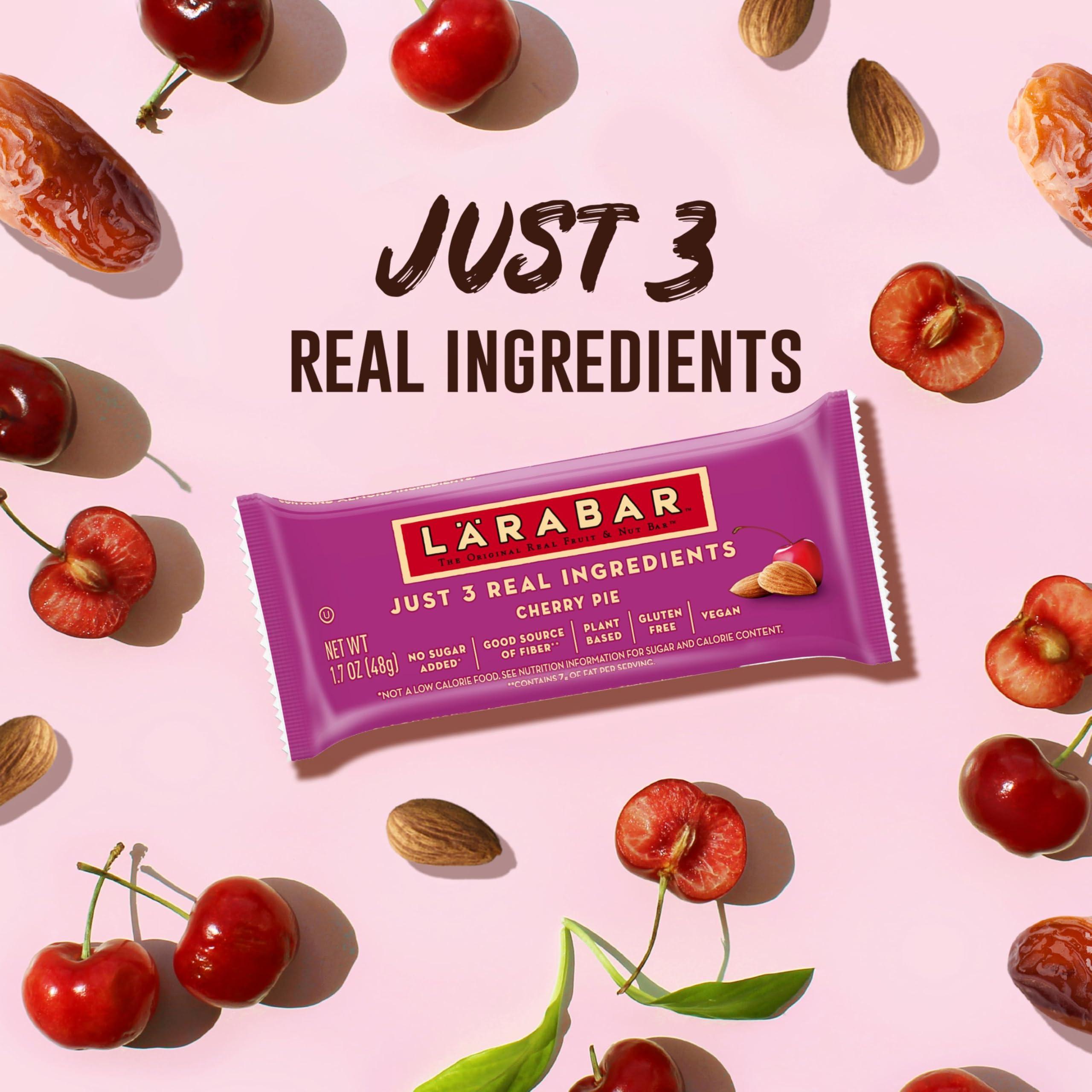 LÄRABAR Larabar Cherry Pie, Gluten Free Vegan Fruit & Nut Bars, 1.7 oz bars, 6 ct