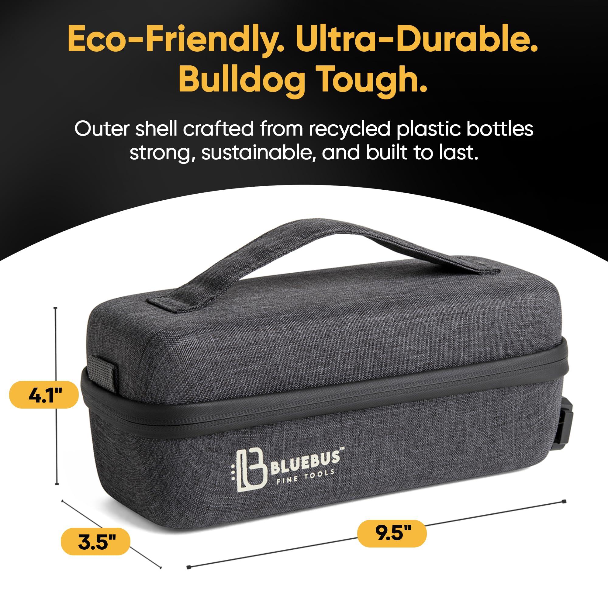 Blue Bus BlueBus Bulldog Large Smell Proof Bag with Lock - Smell Proof Stash Bag Carrying Case with Airtight Jars Smell Proof Case, Containers, Accessories - Waterproof, Bordeaux