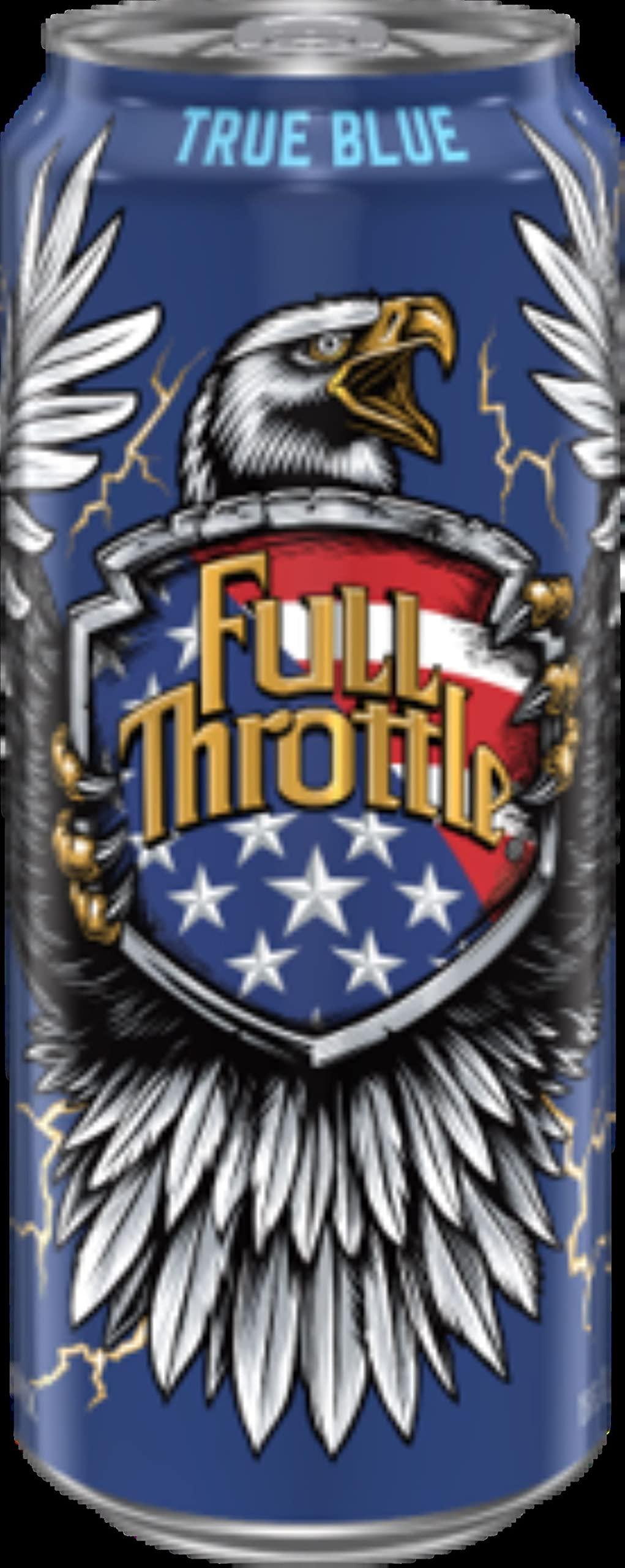 Vending 2 U Full Throttle True Blue Energy Drink 16oz Cans, 24 Units