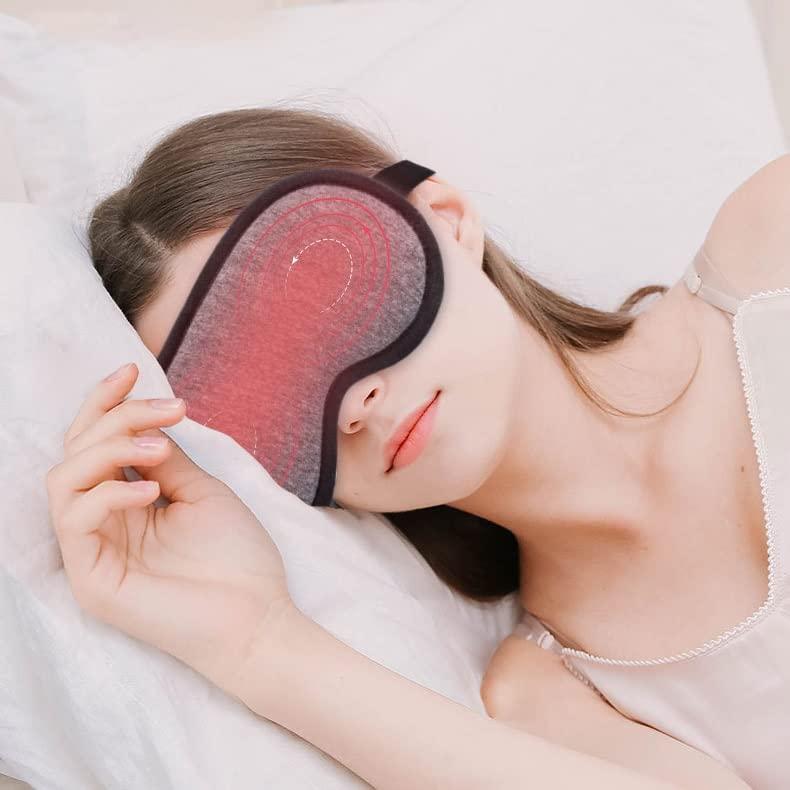 BINOXY Heated Eye Mask,USB Steam Warm Compress for Puffy Eyes Adjustable Temp Sleep Eye Mask for Dry Eye, Chalazion, Blepharitis, Stye (Color : B, Size : 21 * 9cm)