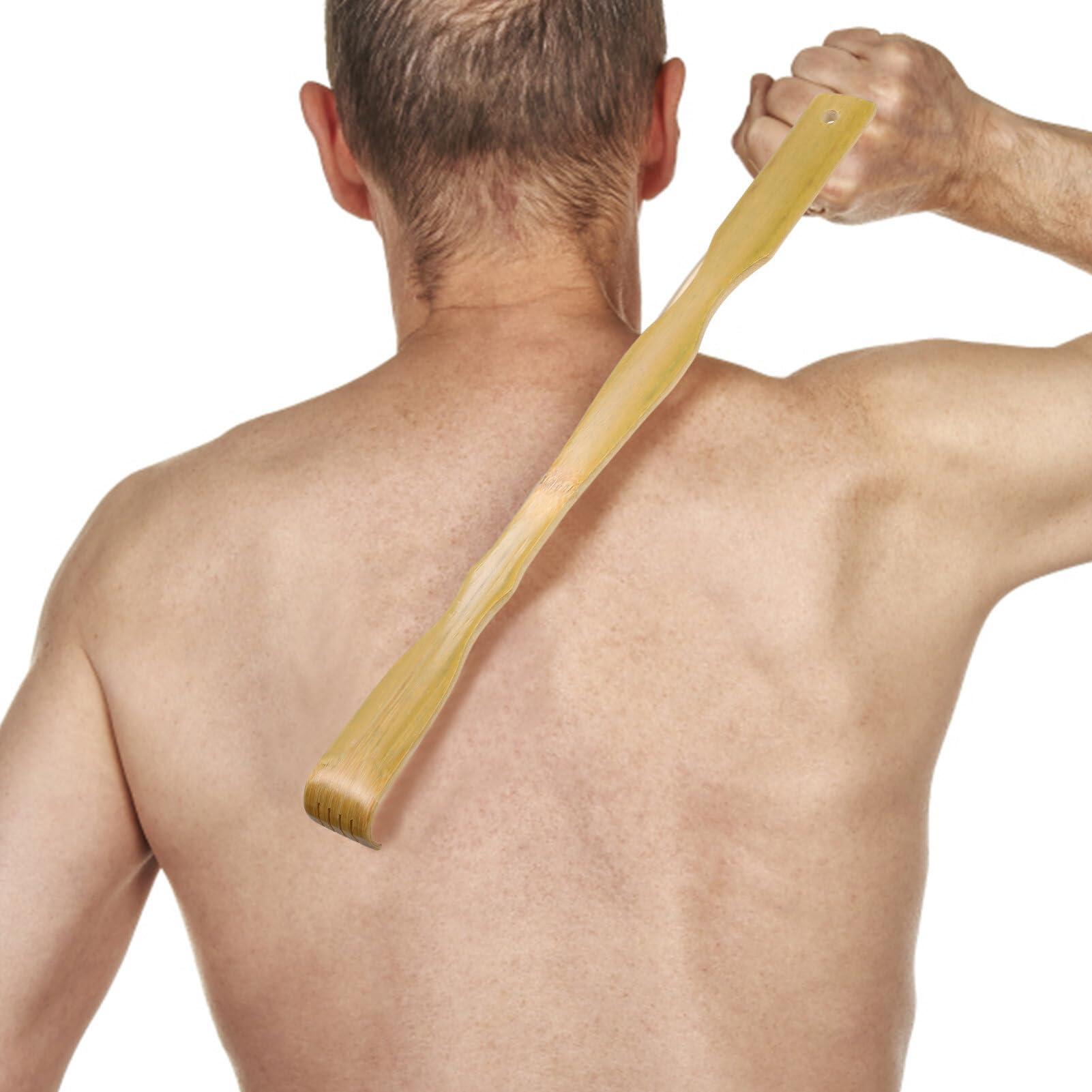 Healifty Healifty Wooden Massager Tool 3pcs Wood Back Scratcher Bamboo Back Scratchers Body Self-Massager Extended Backscratchers Shoe Horn for Self-Treatment Back Itching Relief Body Massage Tools