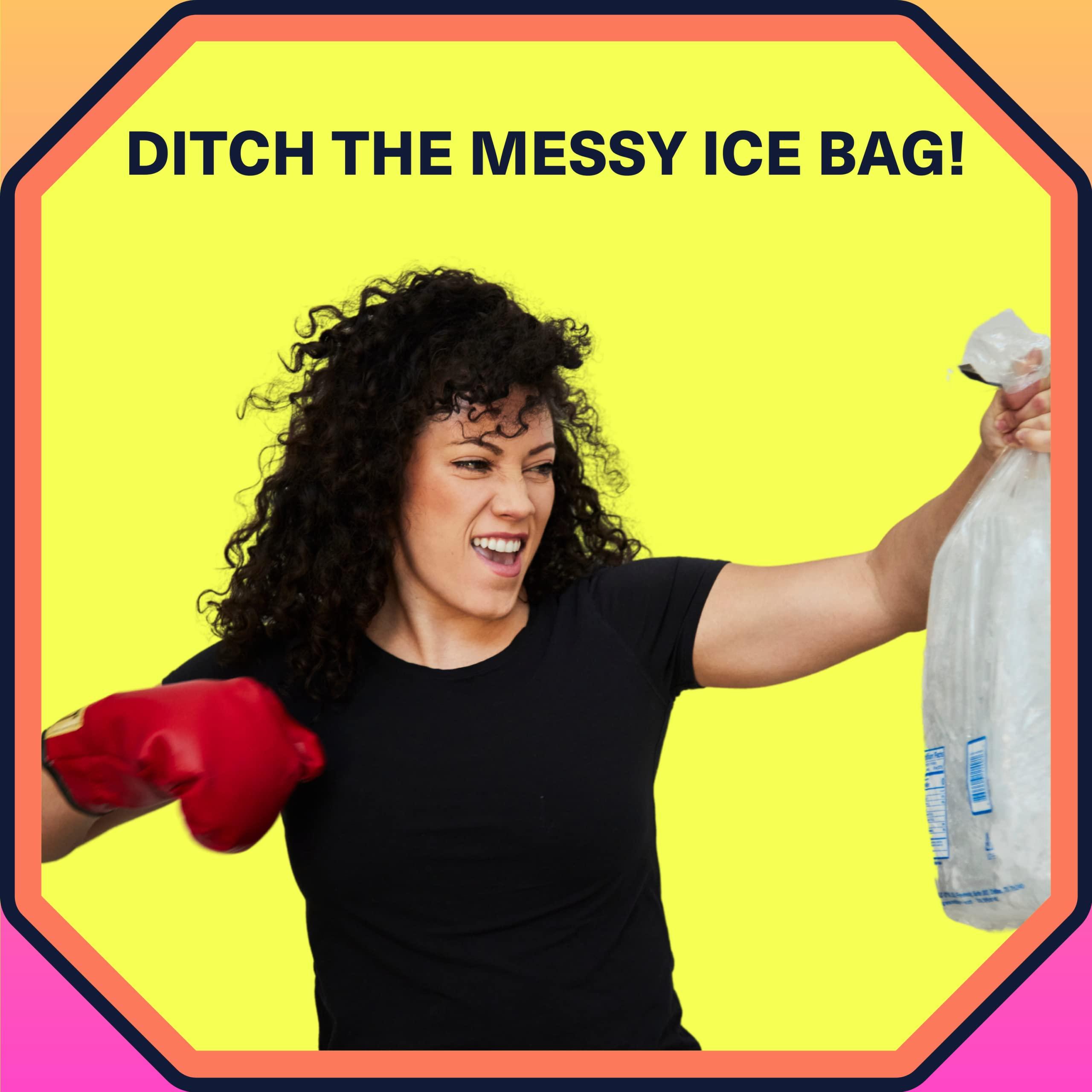 Relief Genius Relief Genius Migraine ice Head Cap - Headache Relief with Hot/Cold Gel Head Ice Pack with Face and Eye Headache Mask Compress (Pink)