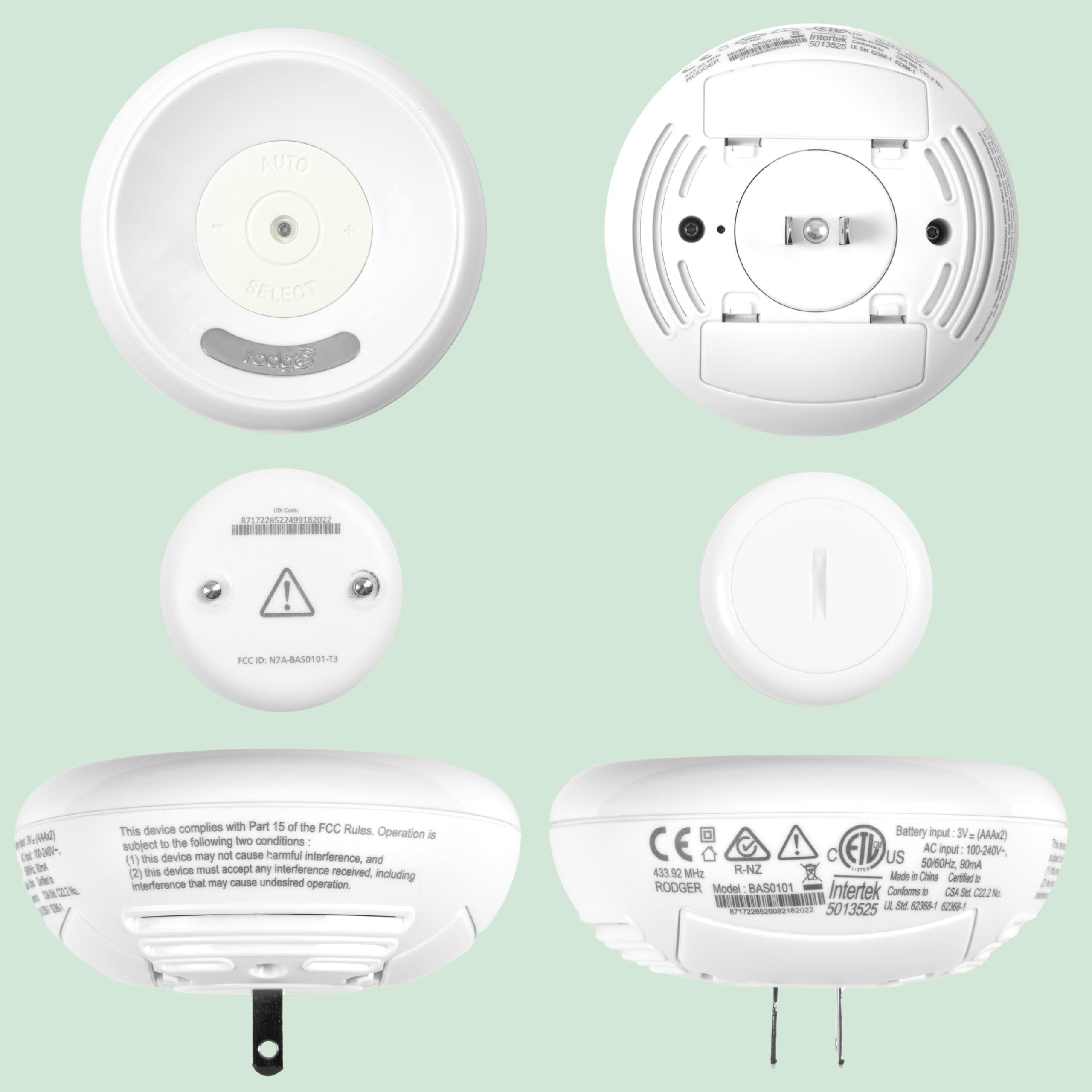dry defender Rodger Wireless Bedwetting Alarm Kit - Most Effective System for Kids - Two Moisture Sensing Briefs, Waterproof Pad, Guide Book, Mobile App - Child, Lavender, Medium