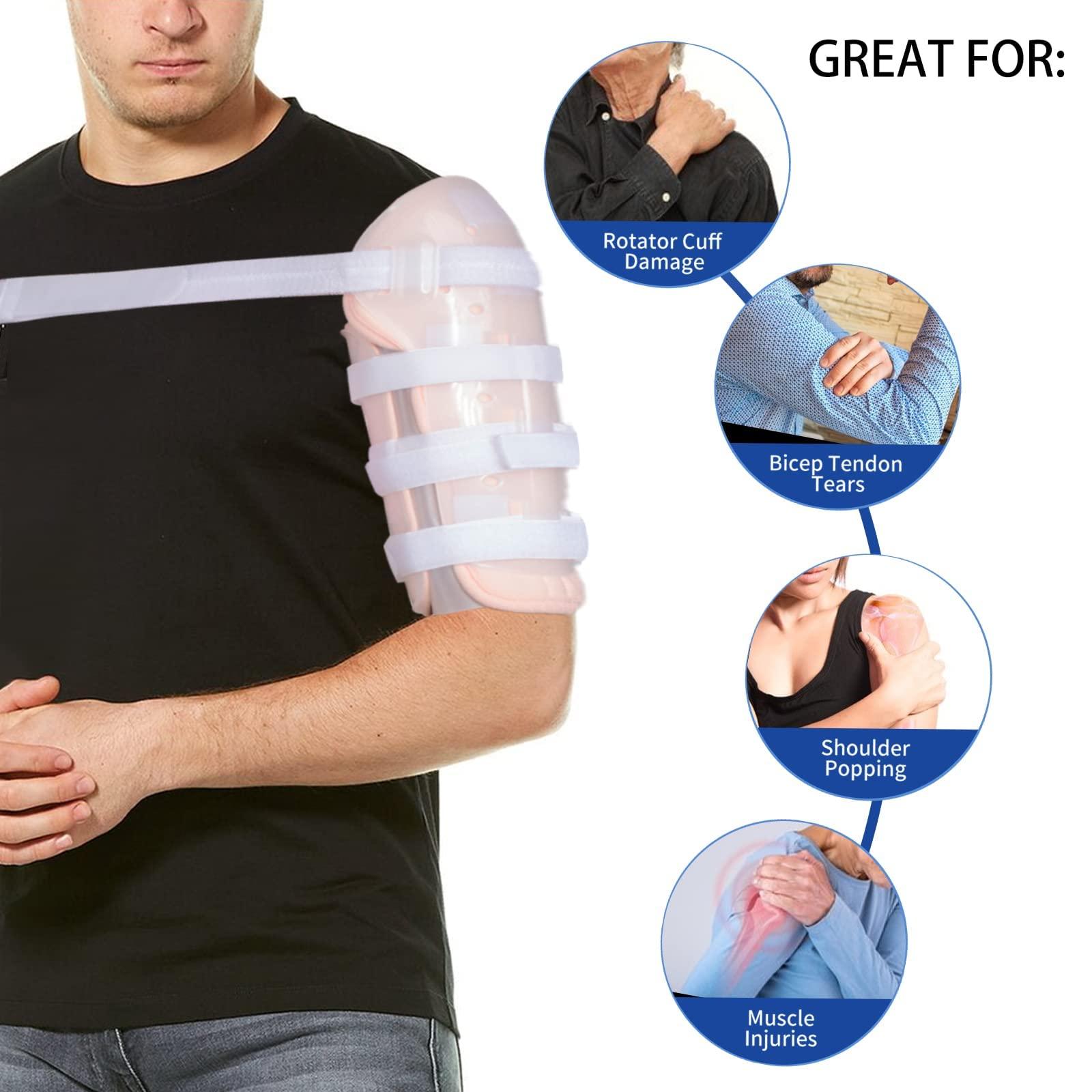 Shuyan Jiao Sarmiento Brace - Humeral Shaft Fracture Splint Humeral Fracture Brace for Broken Upper Arm Shoulder Bicep Left/Right Arm Long-Bone Humerus Fracture for Men and Women (M)