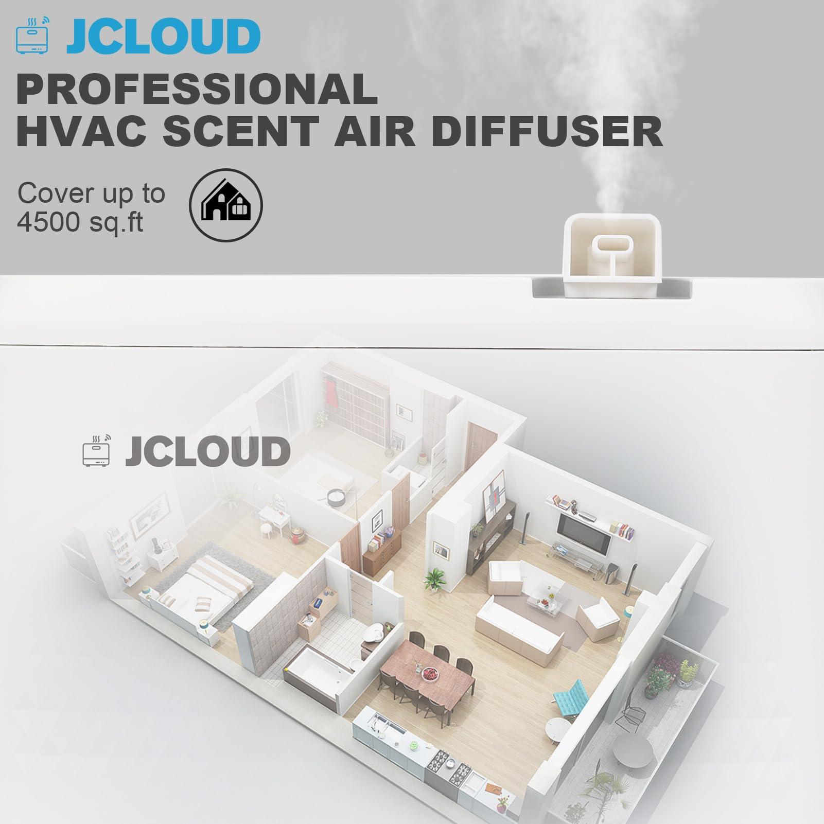 JCLOUD JCLOUD Smart Scent Air Machine for Home, Hotel Scent Diffuser with Cold Air Tech 850ML, HVAC Scent Diffuser Cover Up to 4500 Sq. Ft, Upgraded Waterless Oil Diffuser for Home, Hotel, Office, Spa