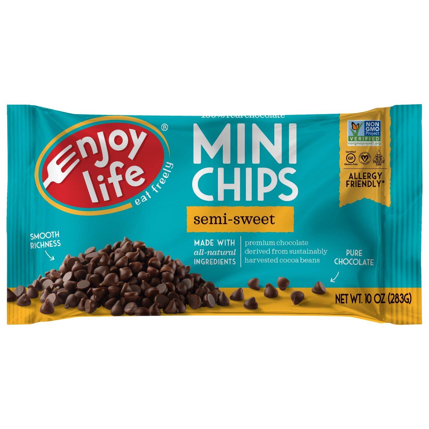 Enjoy Life Foods Enjoy Life Semi-sweet Chocolate Mini Chips, 10 Ounce, Pack of 2