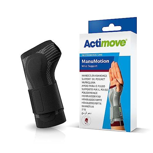 Actimove Actimove Professional ManuMotion Wrist Support | Wrist Brace with Thumb Support for Arthrosis, Rheumatoid Arthritis, Sprains, Tendon, Soft Tissue & Ligament Injuries, Postoperative Care | Charcoal, Left, 2X-Large