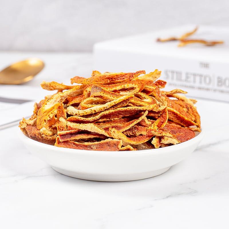 Plant Gift 100% Dried Tangerine Peel Tea 80G/2.82oz Chinese Seasoning Dried Tangerine Peel Strip Chen Pi Si , Dried Orange Peel,Dried Tangerine Peel Strip,Orange peel strips