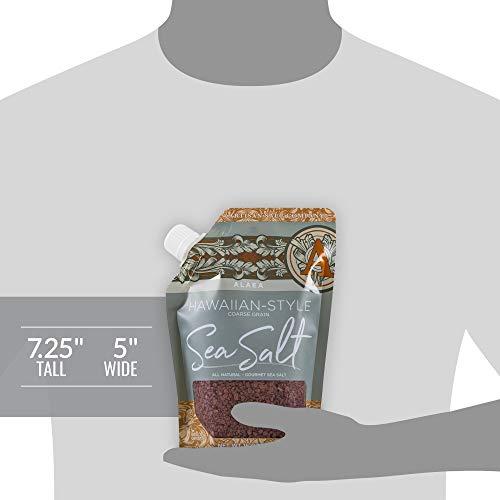 SaltWorks SALTWORKS Artisan Salt Company Alaea Red Hawaiian-style Sea Salt, Coarse Grain, Pour Spout Pouch, 16 Ounce
