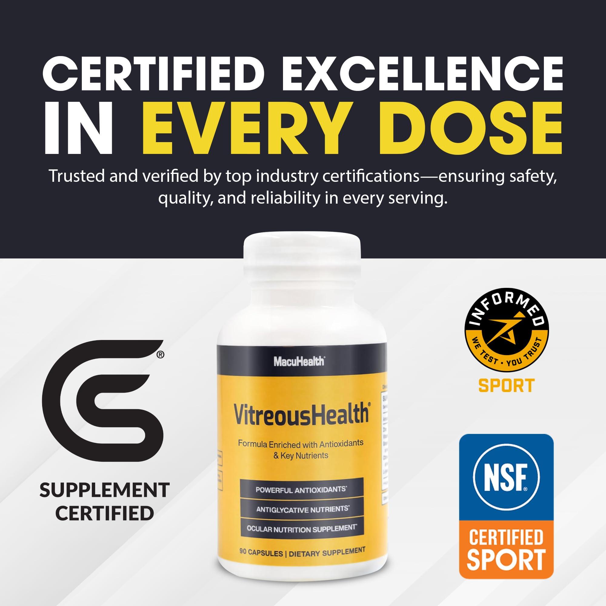 Macuhealth Macuhealth VitreousHealth Evidence-Based Eye Supplement - 90 Capsules