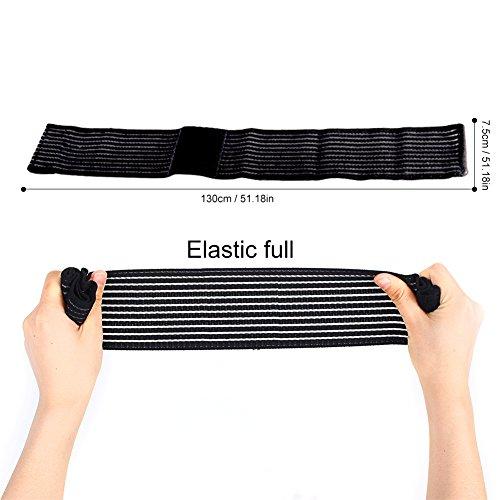 RiToEasysports RiToEasysports Black Elastic Calf Compression Bandage Sport Leg Compression Wraps Adjustable Sleeve Support Knee Brace Bands for Women Men Ankle Elbow