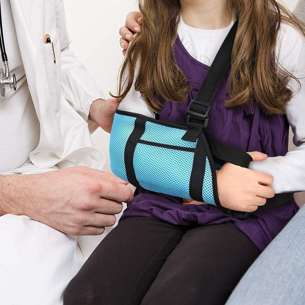 Yosoo Health Gear Arm Sling for Children, Kids Arm Sling Support with Waistband Under 6 Years Old Shoulder Immobilizer and Storage Pockets for Toddler Broken Arm, Elbow, Wrist Support and Injury Arm Sling for Shoulder Injury
