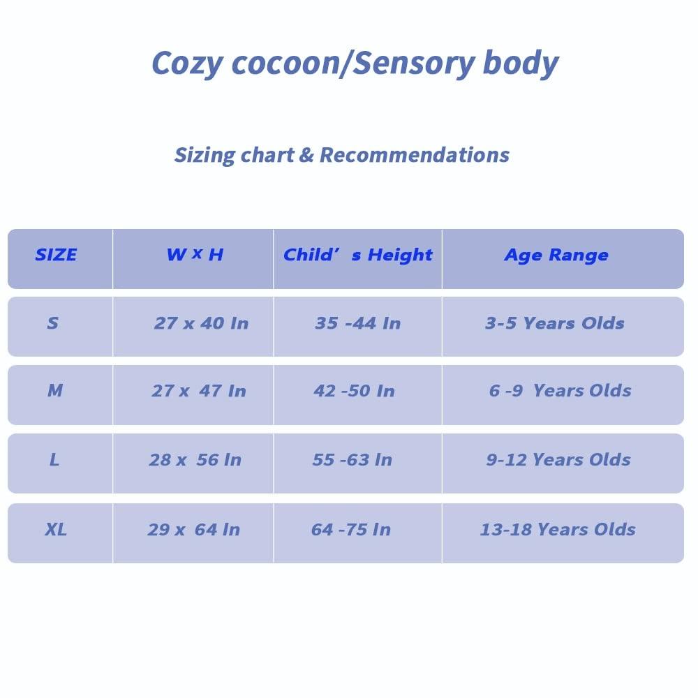 PUFFYN Body Sock Sensory Sock Dynamic Movement Sensory Sox That Relaxes The Body Toys For Autistic Children Can Improve Children Balance And Reduce Children Sensitivity To Stress ( Color : Blue , Size : L-14