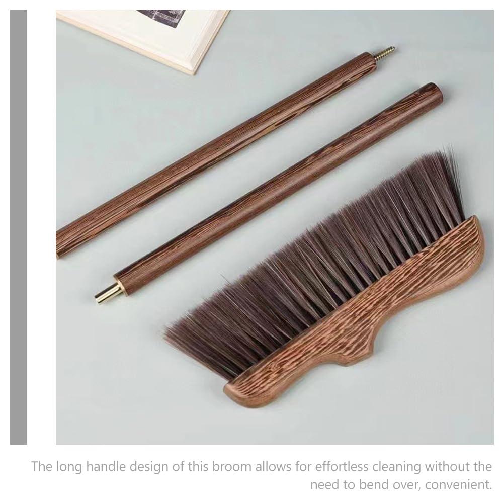 Unomor UNOMOR Handmade Soft Wood Broom - Long Handle Broom for Dust Removal, Kitchen Cleaning Sidewalk, Patio, Courtyard, Bathtub, and Floor Brush