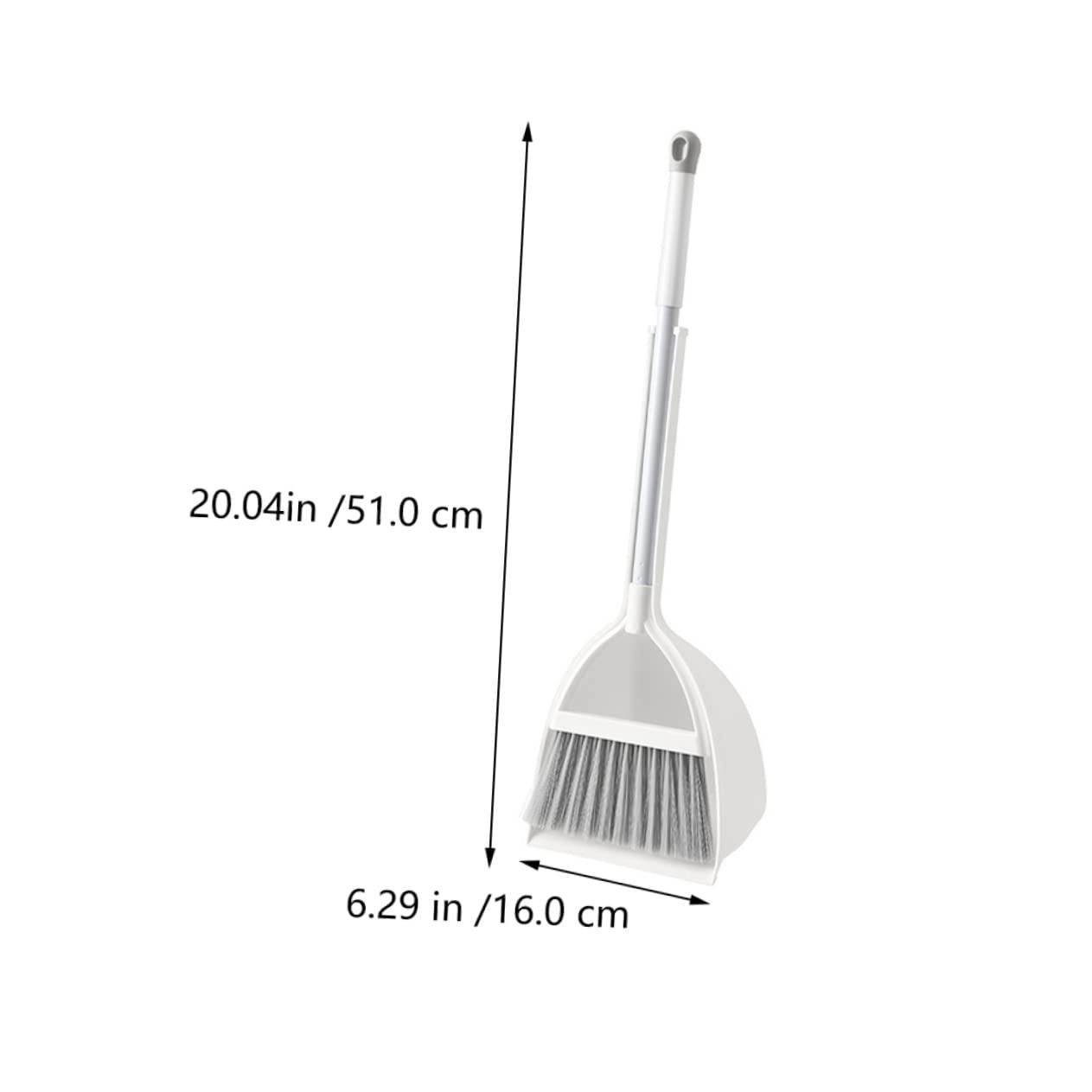 Ipetboom Dustpan Brush Set Mini Broom with Dustpan Little Housekeeping Helper Handle Upright Dustpan Floor Sweeping Tool for Home Office Shop Kitchen