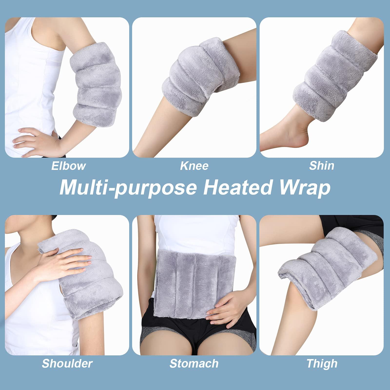 REVIX REVIX Microwave Heating Pad for Neck Shoulders and Microwave Heating Pad for Knee, Weighted Microwavable Heated Neck Wrap Warmer, Microwavable Heated Knee Wrap for Tennis Elbow Treatment