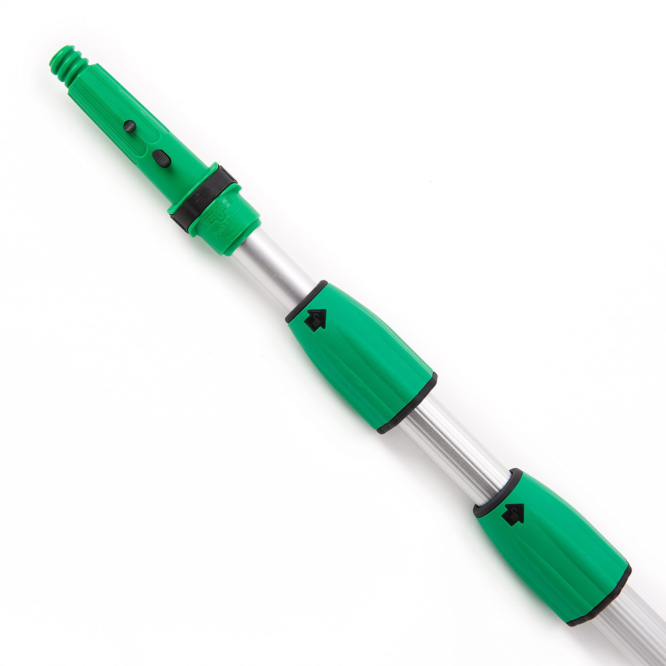 Unger Unger Commercial OptiLoc 3-Section Extension Poles (SKU: ED370)  Heavy Duty Telescoping Poles for Professional Window Cleaning  Adjustable, Durable, and Lightweight for Commercial Use (Case of 10)