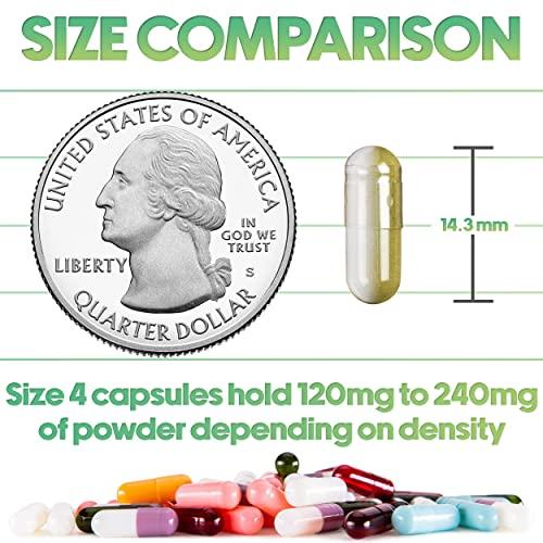 XPRS Nutra XPRS Nutra Size 4 Empty Capsules for Cats - Clear Empty Gelatin Capsules - Empty Pill Capsules for DIY Capsule Filling - Fillable Pure Bovine Pill Capsules Empty Gel Caps (500 Count)