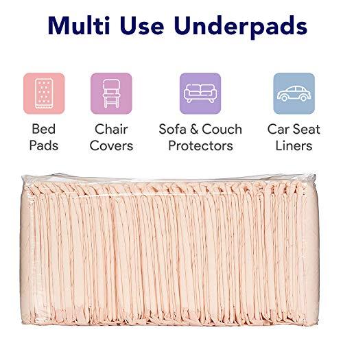 ProHeal Premium Disposable Chucks Underpads 25 Pack, 30" x 36" - Highly Absorbent Bed Pads for Incontinence and Senior Care - Peach Color - Leak Proof Protection