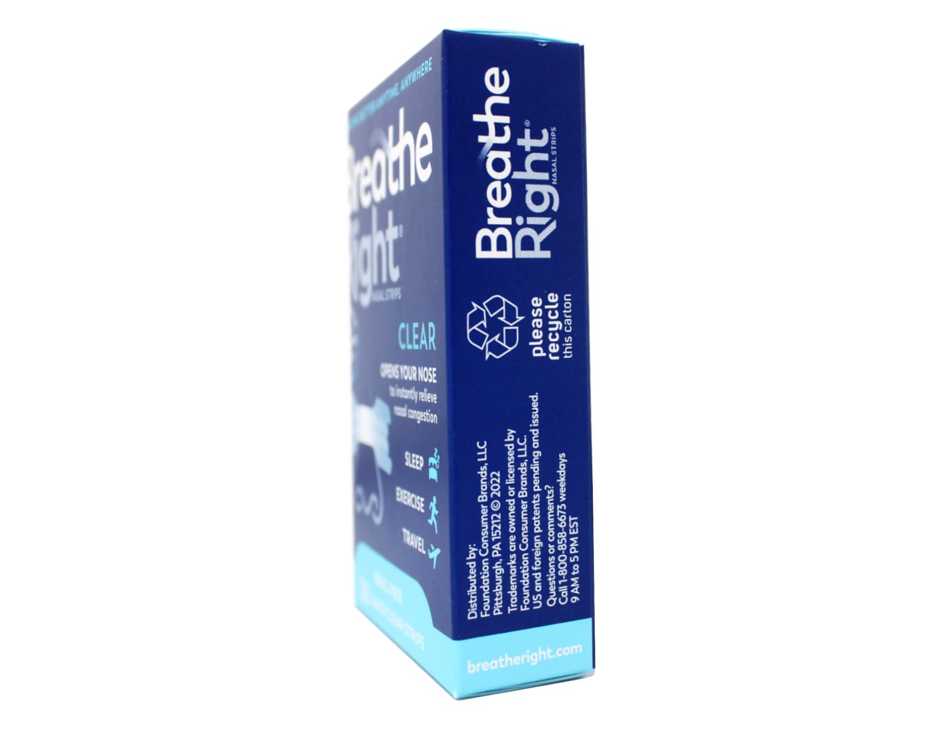 Breathe Right Breathe Right Nasal Strips Clear For Sensitive Skin Large 30 Each (Pack of 12)