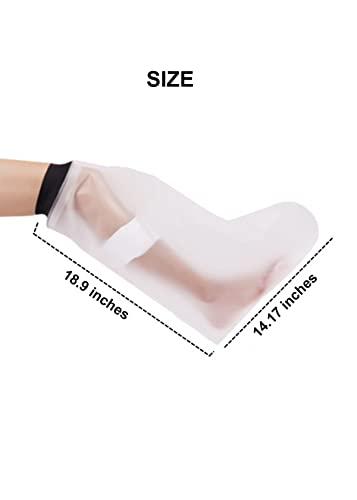 GREUS Waterproof Cast Cover Leg for Shower, Cast Protector Adult Fracture Cast Plaster Bath Cover Foot Injury Shoe Scald Shower Wound Post Surgery Protective Cover