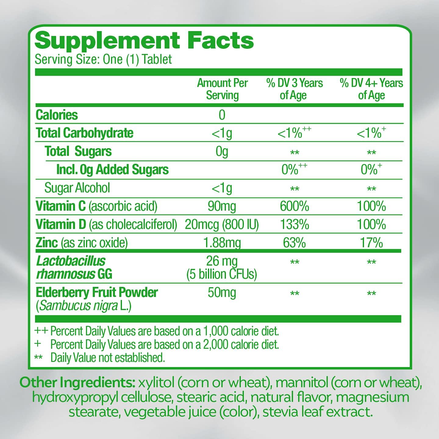 Culturelle Culturelle Immune Defense Probiotic with Vitamin C, Vitamin D and Zinc + Elderberry & Daily Probiotic for Kids + Veggie Fiber Gummies (Ages 3+)