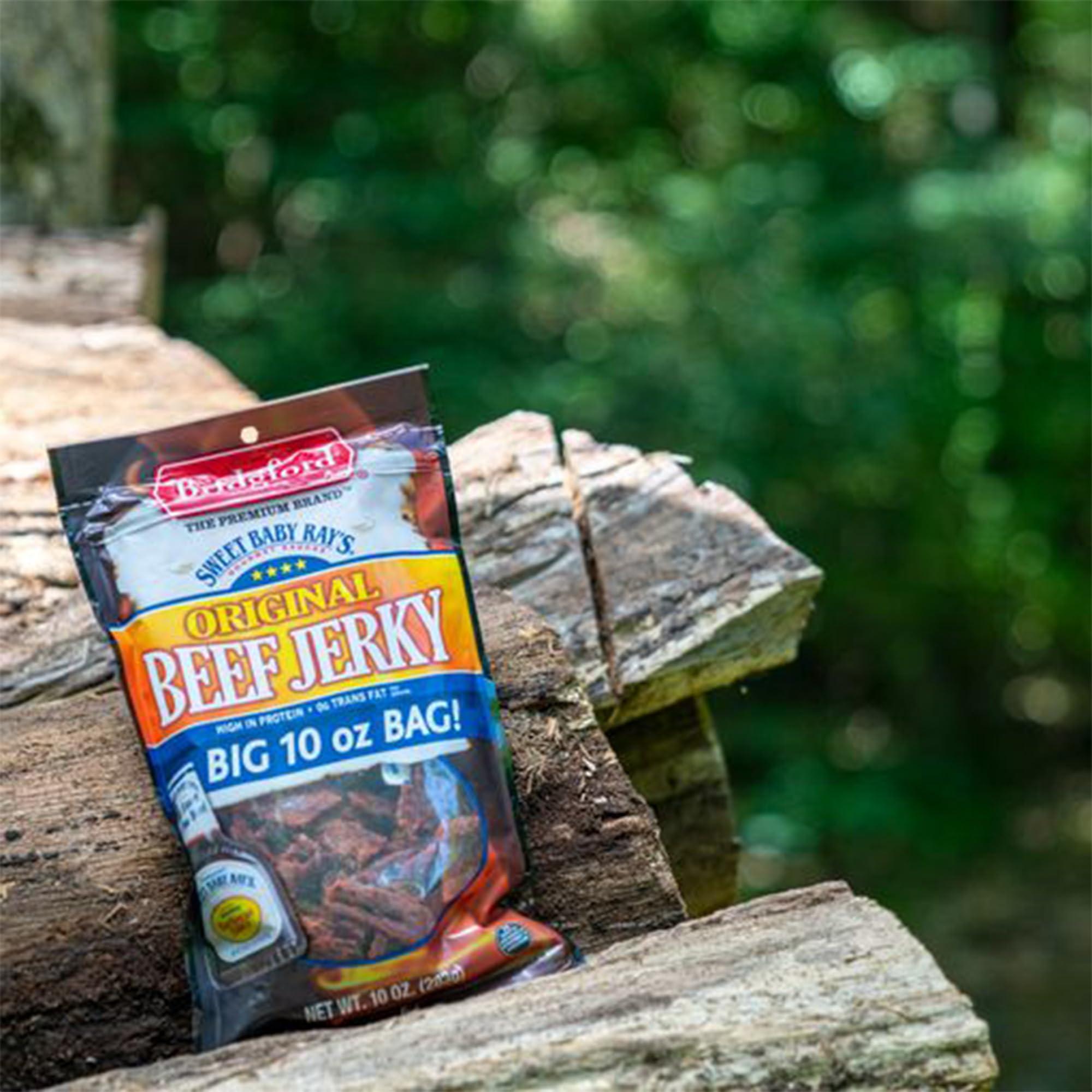 Bridgford Bridgford Sweet Baby Rays Beef Jerky Original 10 oz Pack of 4 - Healthy Beef Jerky for Your Dietary Preferences - Ready-To-Eat High Protein Beef Jerky for On-the-Go Snacking and Busy Lifestyles