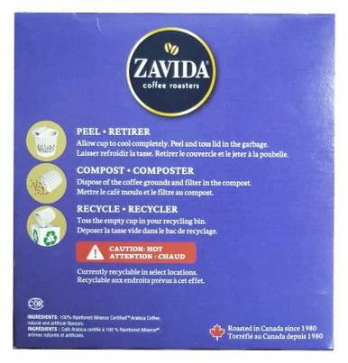 Zavida Zavida Hazelnut Vanilla Medium Roast Coffee, K-Cups, 30 Count, 330g/11.64 oz. Box (Imported from Canada)