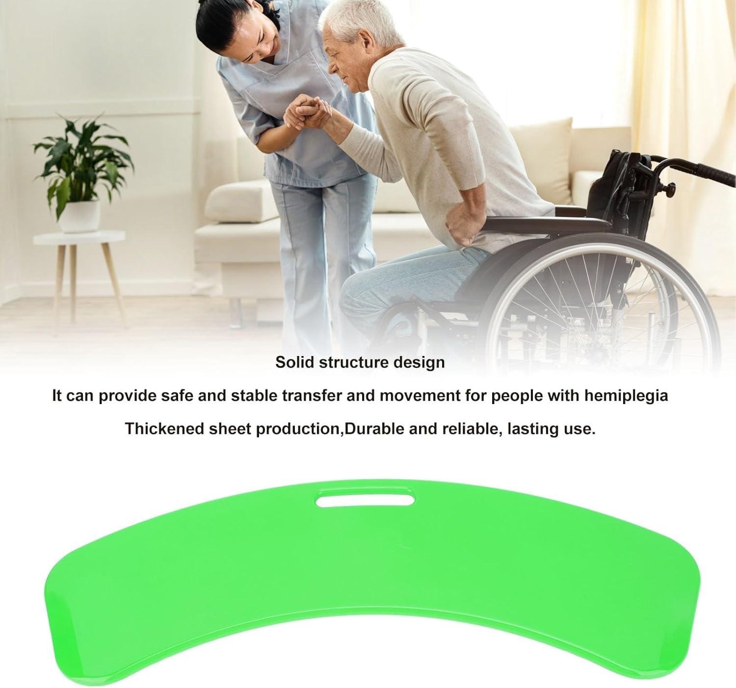 HEYKYY Slide Transfer Board, Sliding Board to Transfer to Wheelchair, Curved with Handle, Patient Slide Assist Device for Transferring Patient from Wheelchair to Bed, Toilet, Tub, Car