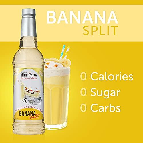 Jordan's Skinny Mixes Jordan's Skinny Syrups Sugar Free Banana Split Syrup | Gluten Free | Keto | Kosher | Made in the USA