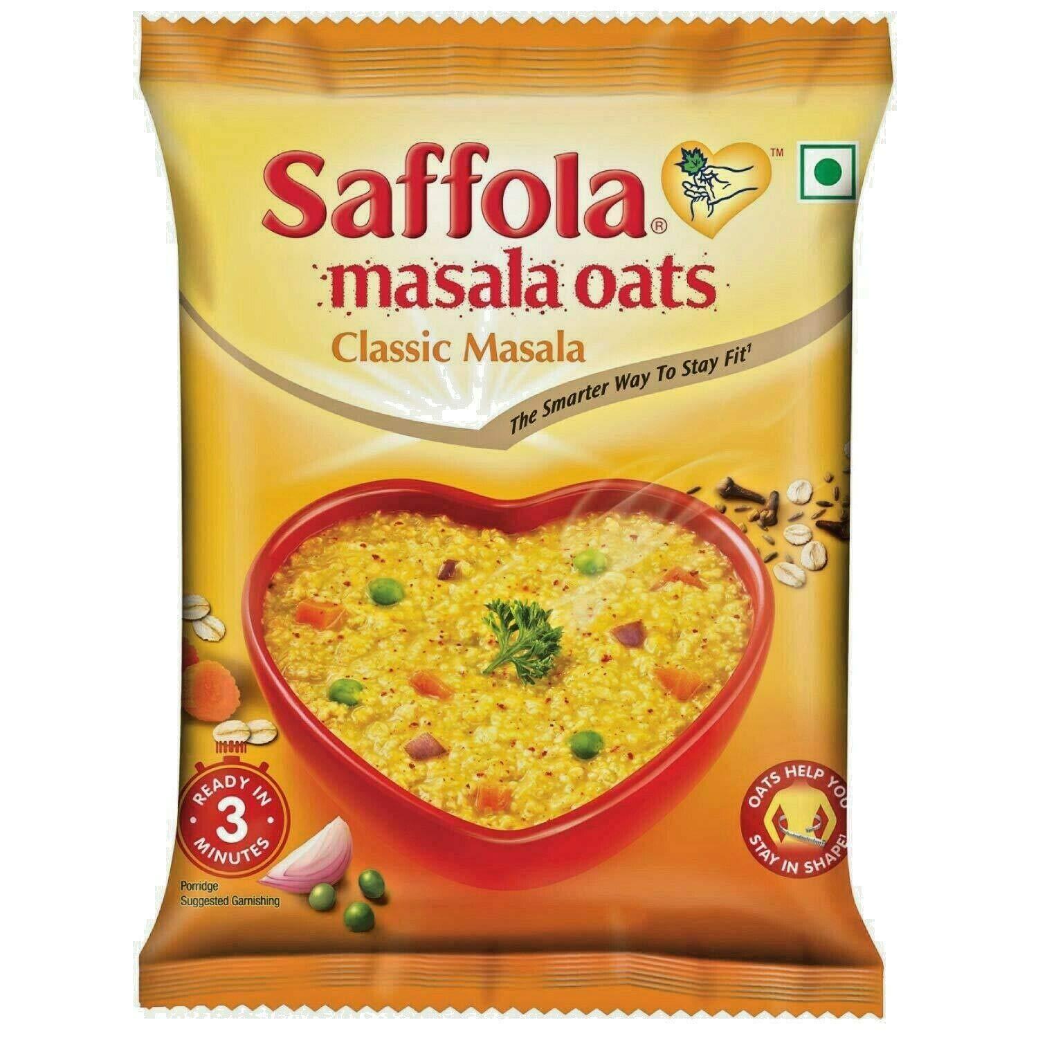 Saffola Saffola Masala Oats- Classic Masala - 39 Gm X Pack of 12
