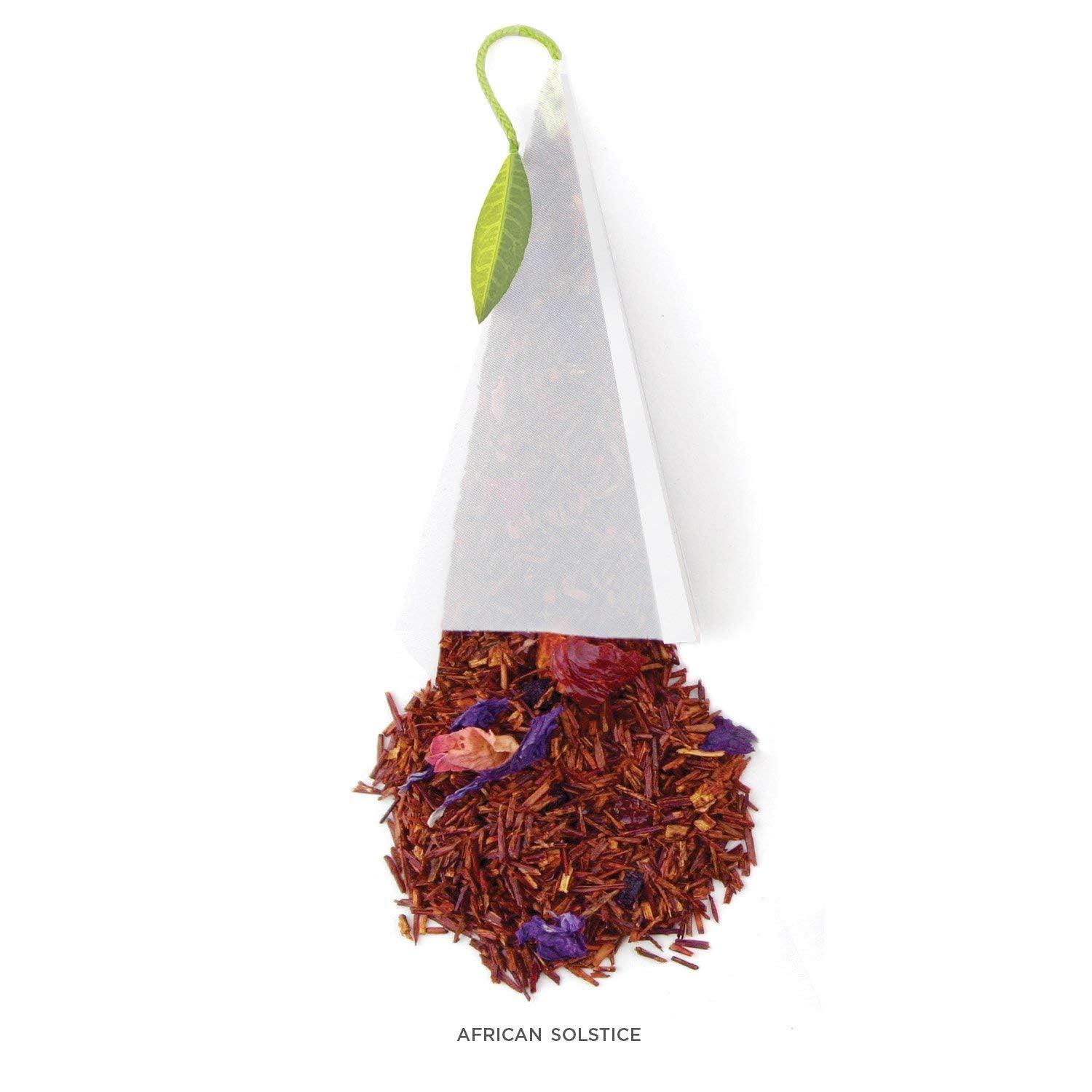 Tea Forte Tea Forte African Solstice Herbal Tea Event Box, Bulk Pack of 40 Pyramid Infuser Tea Sachets for All Occasions
