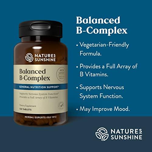 Nature's Sunshine Nature's Sunshine Balanced B Complex, 120 Tablets | B Complex Vitamins to Support Digestion and Nervous System Health with Vegetarian Formula
