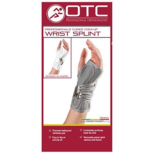 OTC OTC Wrist Splint, Cock-Up Lacing, Canvas, ProChoice, Grey, Large (Right Hand)