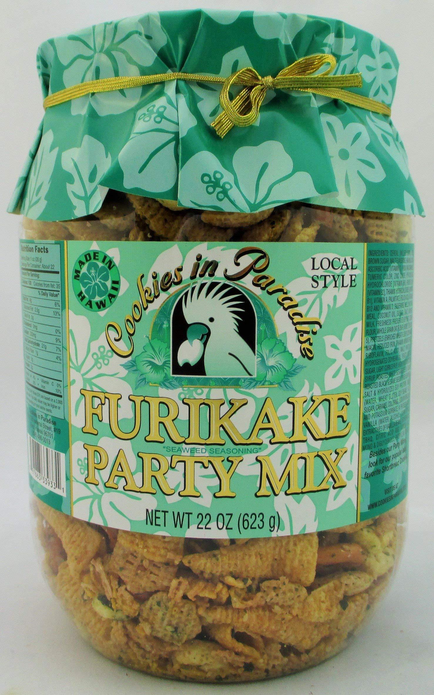 Cookies In Paradise Cookies In Paradise Hawaiian Local Style Furikaka Party Mix in Family-Size 22 Oz. Container - 3 pack, 3 pack - 1.37 Pound