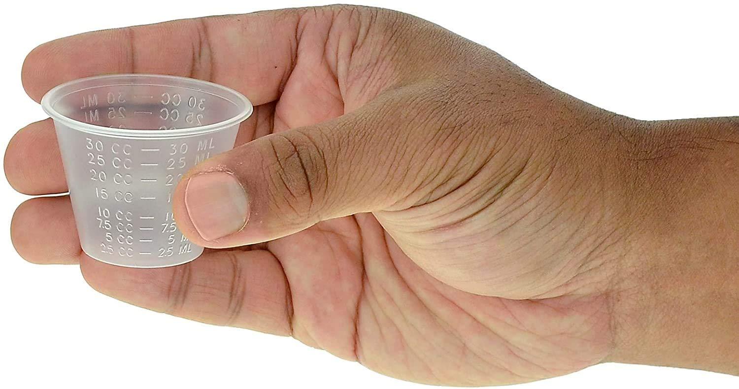 Perfect Stix [500 Count - 1 oz.] Perfect Stix Disposable Graduated Plastic Medicine Cups - Dosage Measure -For Mixed Pills, Medication Measuring, Resin Mixing, Mouthwash