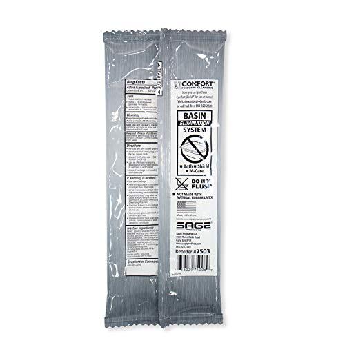 Sage Comfort Shield Barrier Cream Cloths - 3 cloths/pk - Incontinence Skin Care Wipes #7503 (1 Package, 3 Wipes)