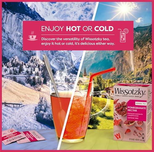 Wissotzky Tea Wissotzky Pomegranate Herbal Tea, 20 Tea Bags | Antioxidant Rich | Caffeine Free Tea (1)