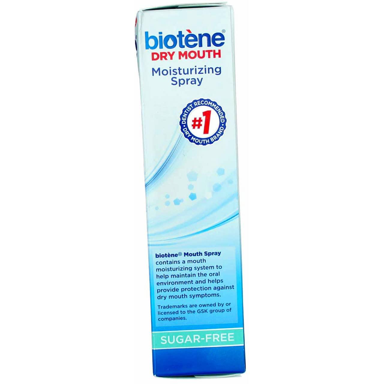 biotène Biotene Moisturizing Mouth Spray Gentle Mint, 1.5 FL OZ ,2 Pack