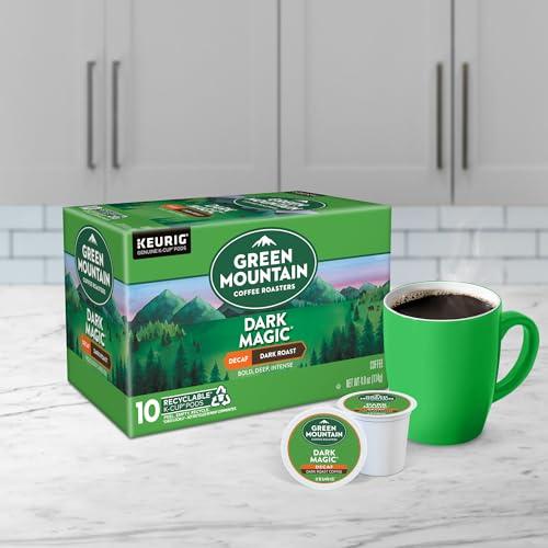 Green Mountain Coffee Roasters Green Mountain Coffee Dark Magic Decaf, Keurig Single Serve K-Cup Pods, Dark Roast Coffee, 60 Count, (6 Packs of 10)