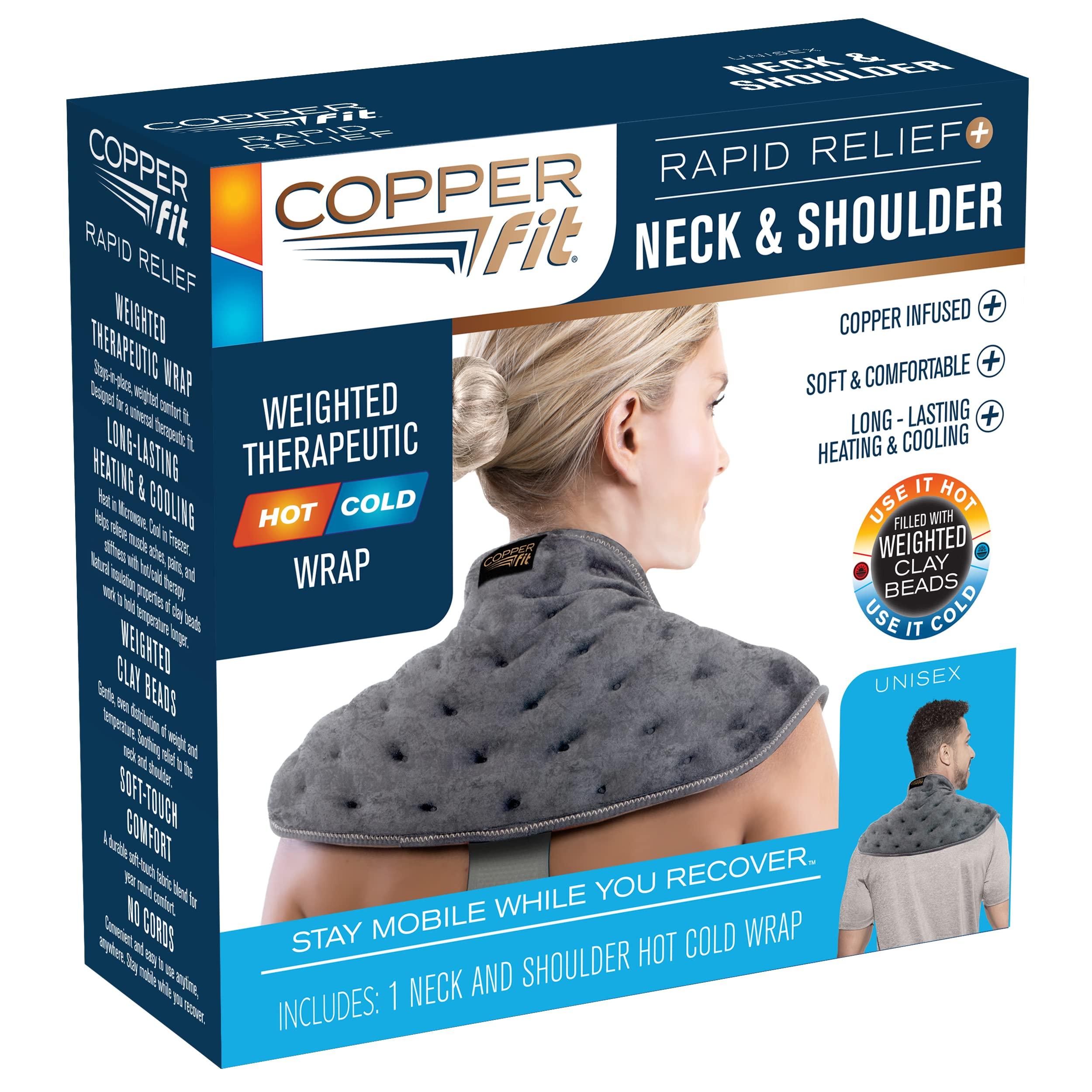 Copper Fit Copper Fit Rapid Relief Neck & Shoulder Wrap, Grey