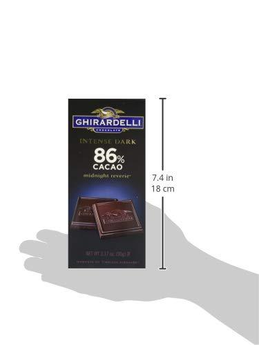 Ghirardelli Chocolate Company Ghirardelli Intense Dark Midnight Reverie Chocolate Bar, 3.17 Ounce (Pack of 12)