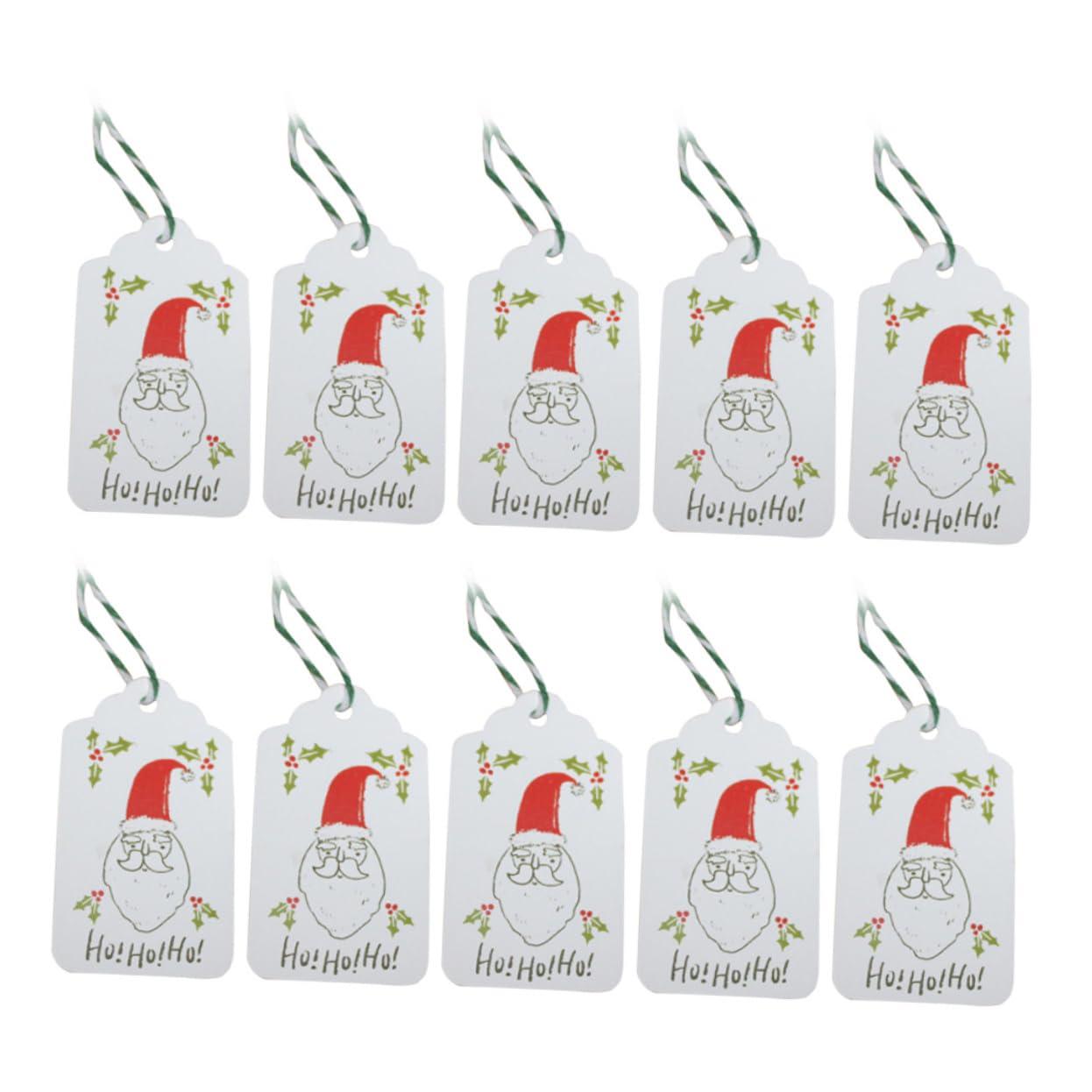 PartyKindom PartyKindom 50pcs Christmas Tags Labels Christmas Tags Clothing Tags Xmas Tags Christmas Kraft Tags Wall Decoration Lover Book Christmas Hanging Tags Painted Bookmark