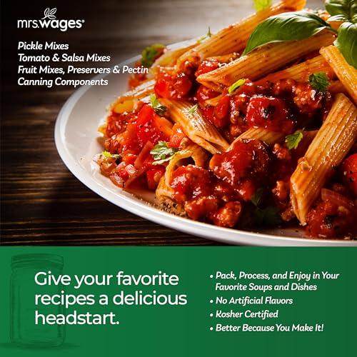 Mrs. Wages Mrs. Wages Medium Salsa Canning Mix, Quick and Easy, Simple-To-Use, Easy Storage, Long-Lasting, Flavorful Spice, 11.2 oz Canister (Pack of 1)