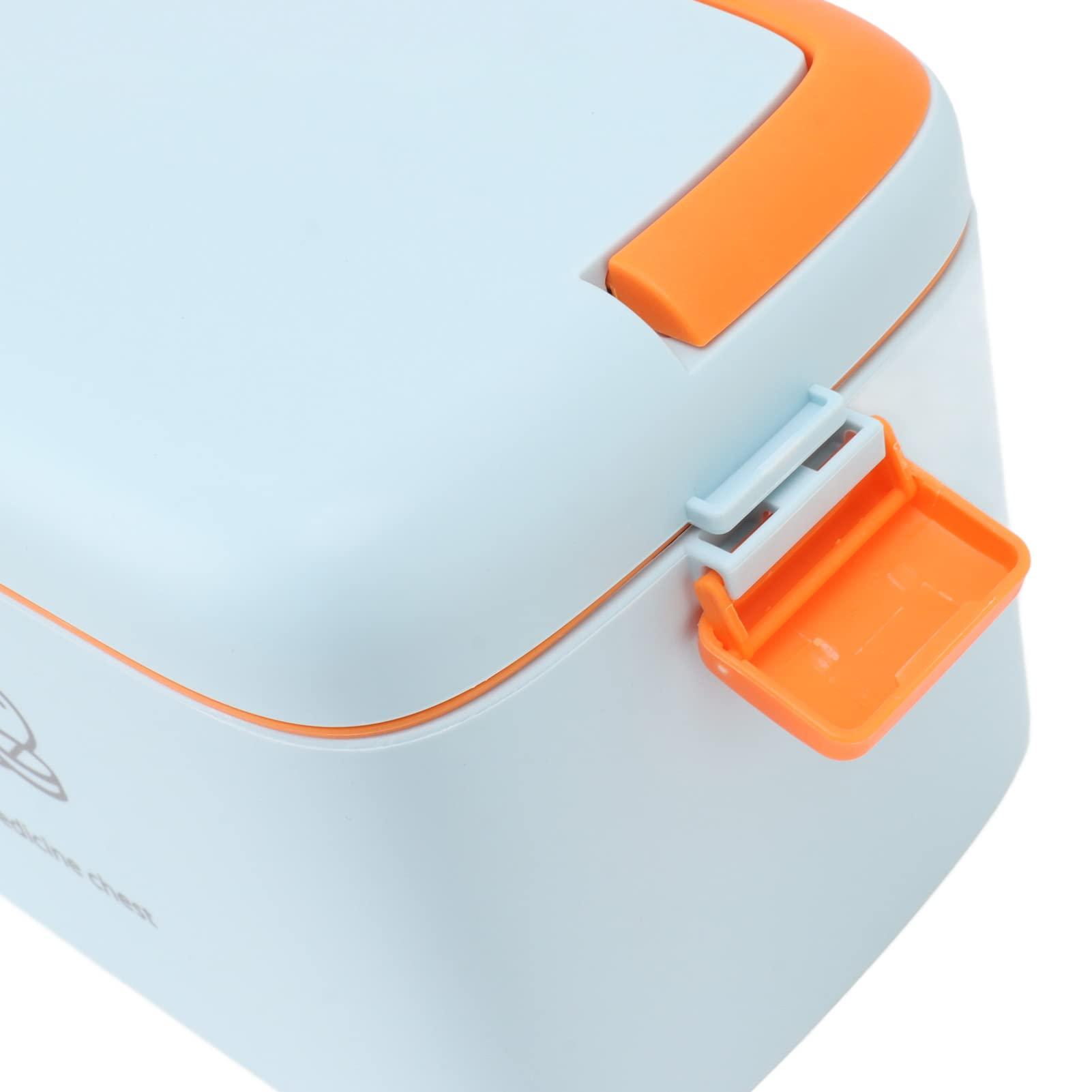 Kuuleyn Kuuleyn Portable Medicine Box, Plastic First Aid Storage Box, Large Medicine Storage Box Organizer Container Family Emergency Medicine Case with Removable Tray(A)