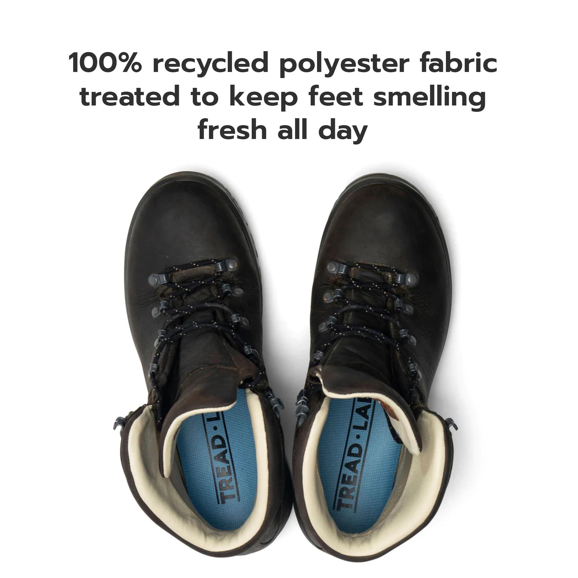 Tread Labs Pace Insoles Wide Foot Arch Supports for Flat Feet to High Arches - Extra Firm Mens and Womens Orthotics for Foot Pain Relief, Plantar Fasciitis, Supination Deep Heel Cup - Replaceable Top Cover