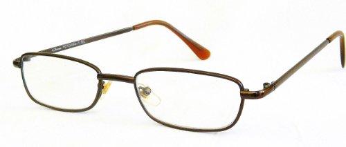 Foster Grant (2 PACK) Foster Grant +2.00 Brown Metal Rim Reading Glasses-M142