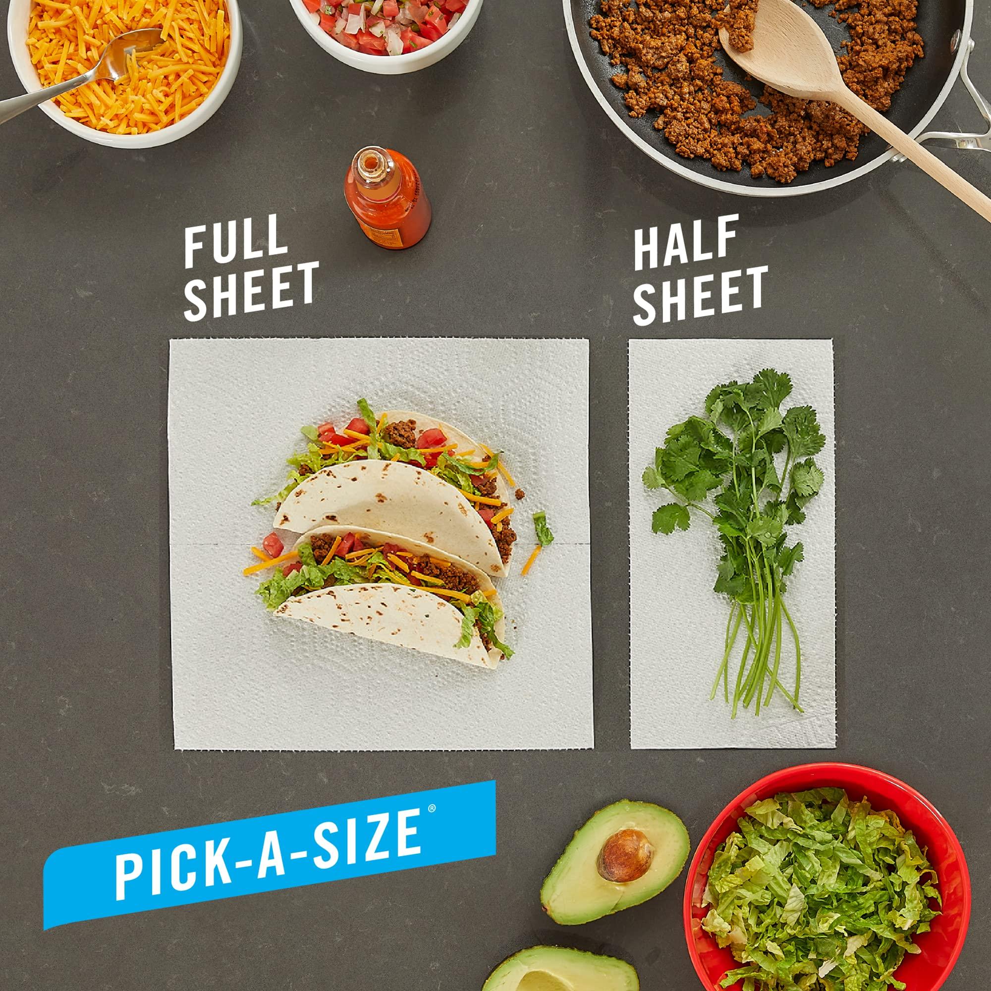 Brawny Brawny Pick-A-Size Paper Towels, 6 Double Rolls = 12 Regular Rolls, 2 Sheet Sizes (Half or Full), Strong Paper Towel For Everyday Use