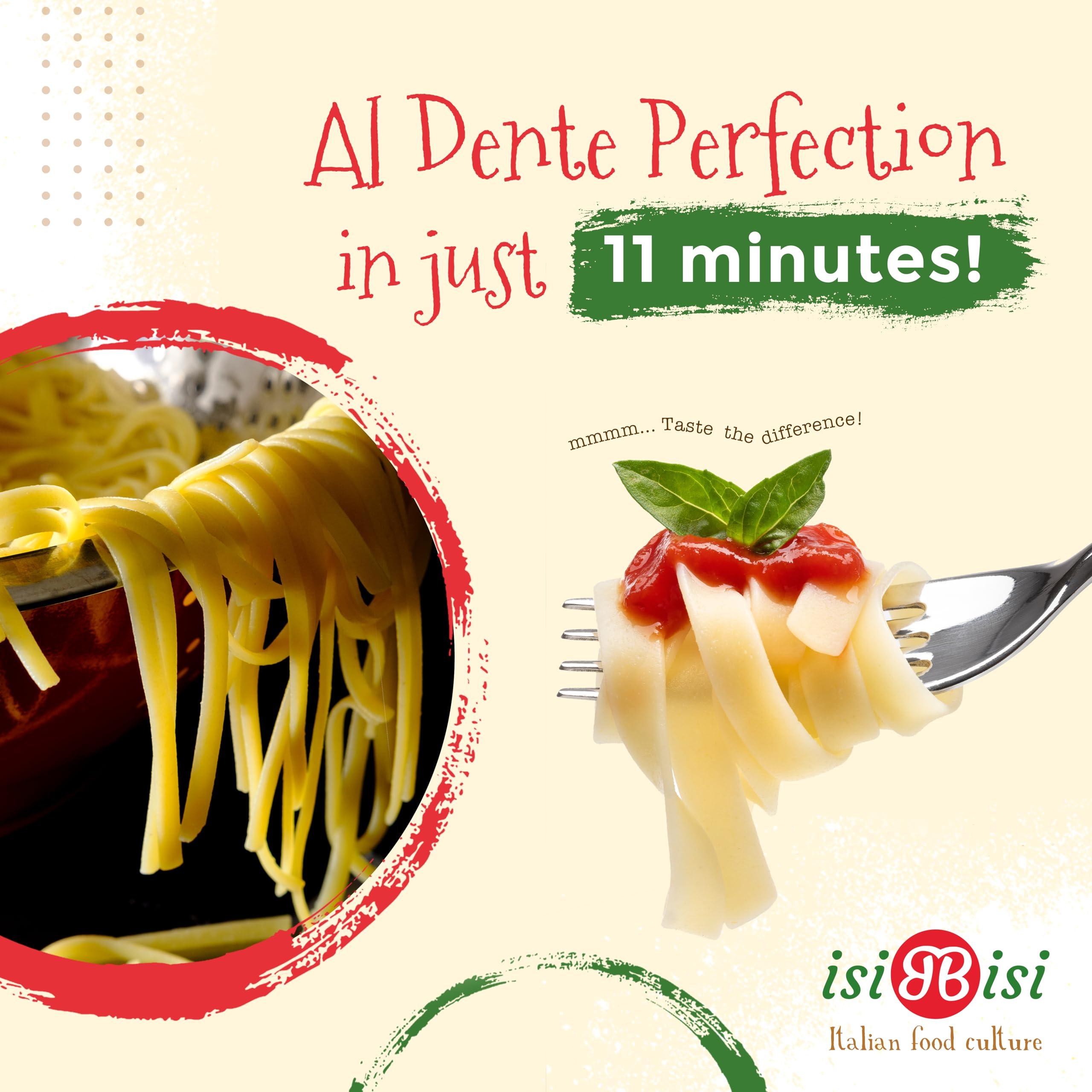 isiBisi isiBisi Gluten Free Fettuccine Nest Italian Pasta Noodles Healthy, Authentic, Corn and Rice Pasta Vegan, Non-GMO, Made in Italy Organic Pasta (2-Pack)