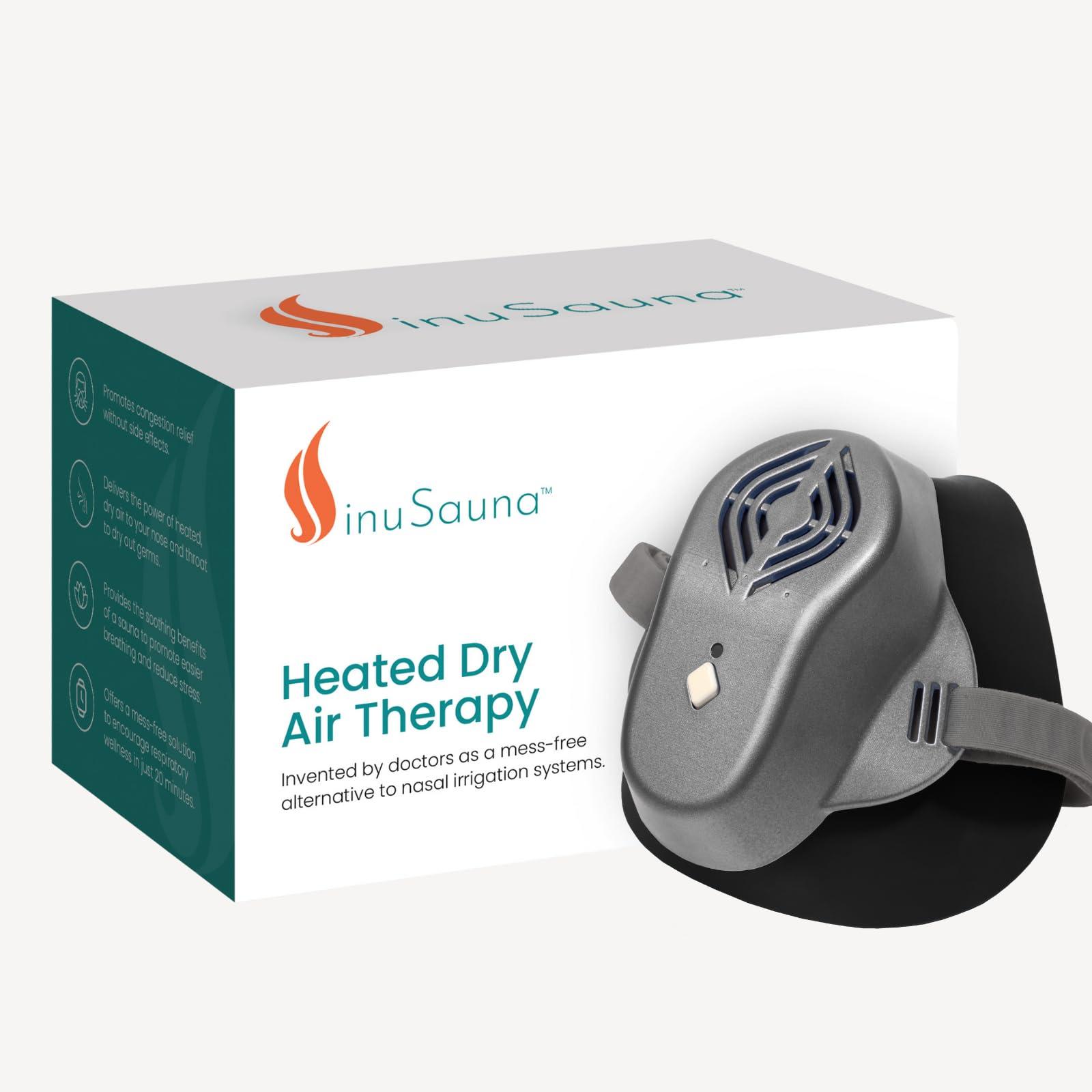 SinuSauna SinuSauna Heated Dry Air Therapy Mask | Congestion Relief | Cold Symptom Relief | Sinusitis Relief | Allergy Relief | Mess-Free | Avoid Nasal Irrigation | Promotes Easy Breathing | No Side Effects